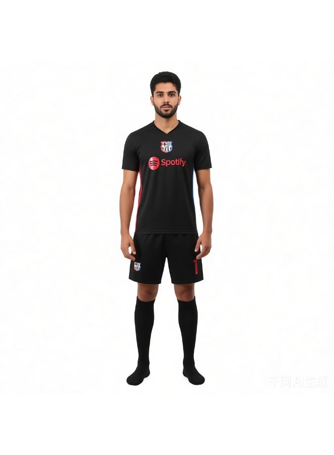 اف سي برشلونة 2024-2025 برشلونة بعيدا زي كرة القدم #1 تير ستيجن كرة القدم جيرسي السراويل الجوارب مجموعة الأطفال حجم والكبار حجم الهدايا للجماهير والأصدقاء - Image 2